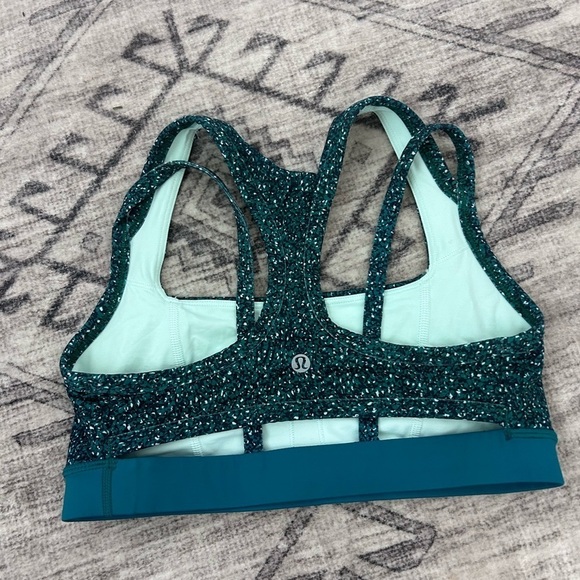 Lululemon Splendour Sport Bra Flashback Static Seamist Forage Teal Womens 6 - Picture 3 of 5